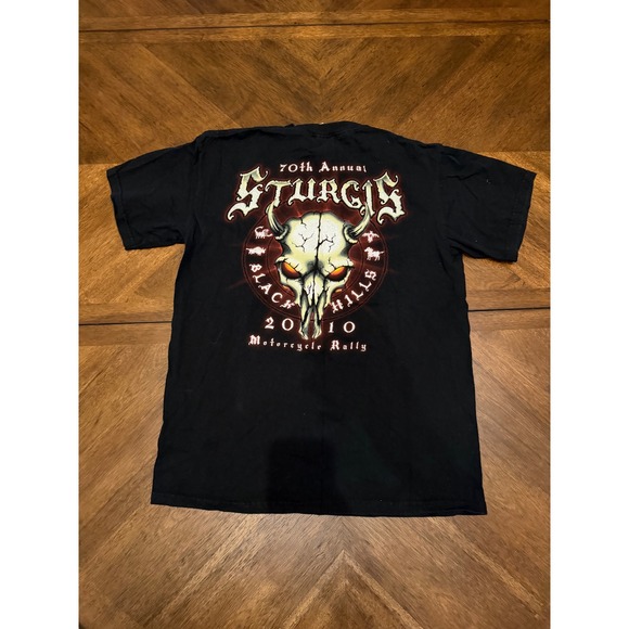 Gildan Other - Gildan Mens 2010 Sturgis 70th Anniversary Motorcycle Rally Skull T-Shirt Black M